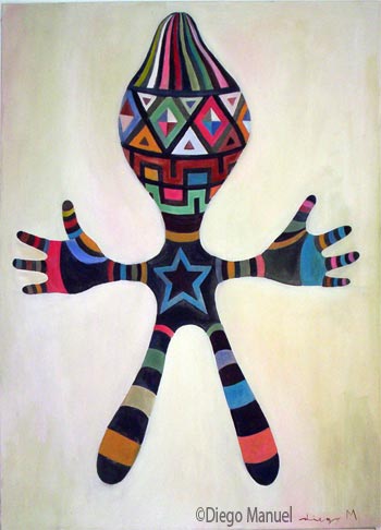 "Amuleto", acrylic on canvas, 70 x 100 cm., year 2005
