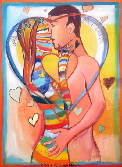 Amor 4,, painting by Diego Manuel