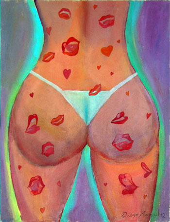 Besos en la piel, cuadro del artista Diego Manuel