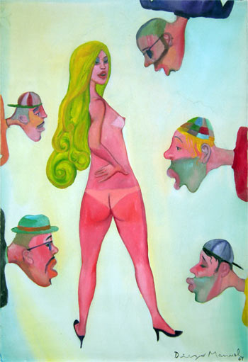 Miradas masculinas, cuadro del artista Diego Manuel