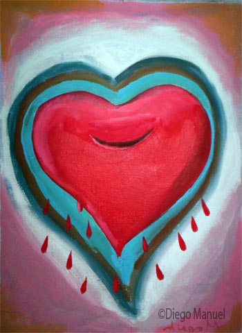 Pinturas sobre el Amor . Paintings of the Serie Love. Abstract and Pop ...